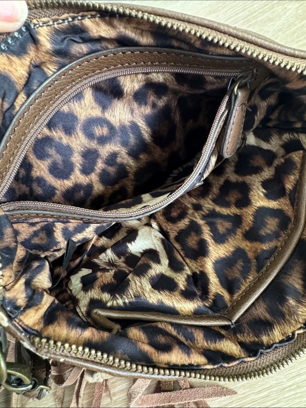 Jessica Simpson Brown Fringe Crossbody Bag